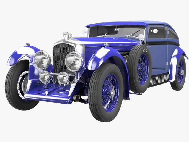 Bentley Blue Train 3D Model