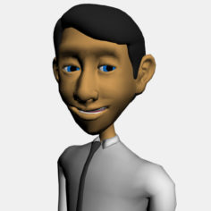 Student Boy Rig 3D Model