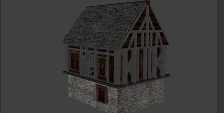 Wooden Medieval House 3D model 3D Model