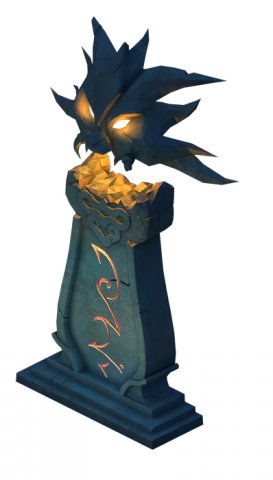 Ghost Candlestick – Stone statue 3D Model