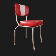 Retro Diner 50s Chair 3D Model