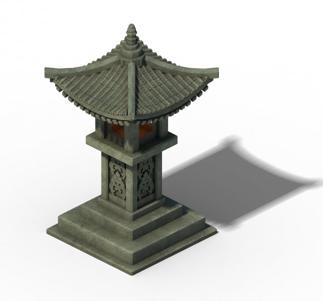 Architecture – Windland Prairie – Stone Lamp 01 3D Model