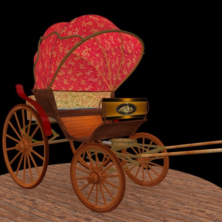 3D Chinese carriage model 3D Model