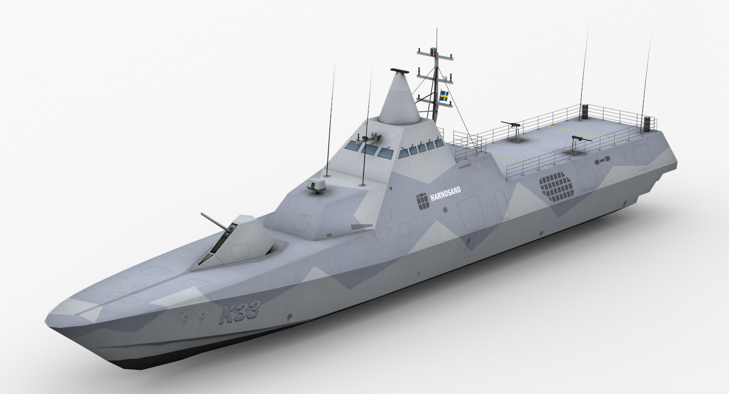 Visby Class Corvette 3D Model