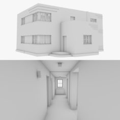 Streamline Moderne home seven interior + exterior 3D 3D Model