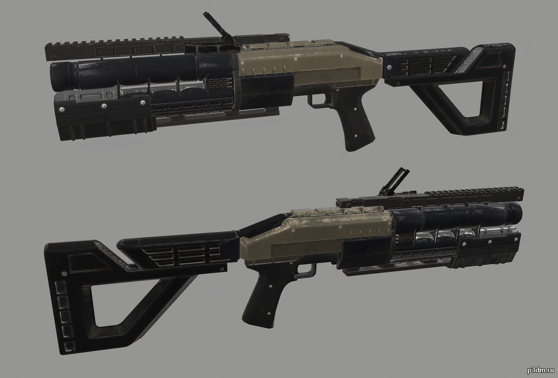 Howitzer Grenade launcher 3D Model
