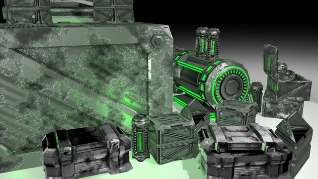 Game-Ready Scifi Industrial Assets 3D Model