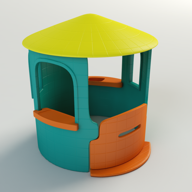 Plastic toy house 3D Model