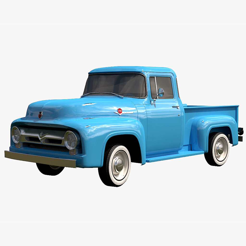 Ford F-100 1956 3D model 3D Model