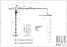 QTZ100 tower crane drawing Free 3D Model