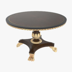 French Style Period Round Dining Table 3D Model