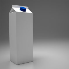 3D Milk carton box with 3D Model