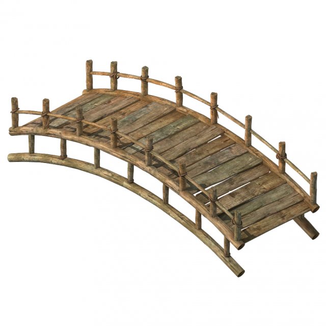 Wooden Buildings – Wooden Bridge 032 3D Model