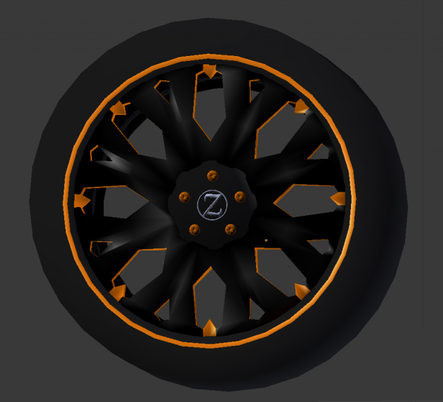 Wheel car 3D Model