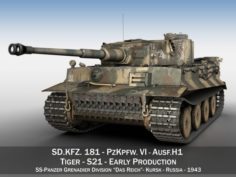 Panzer VI – Tiger – S21 – Early Production 3D Model