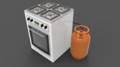 Gas stove 3D Model