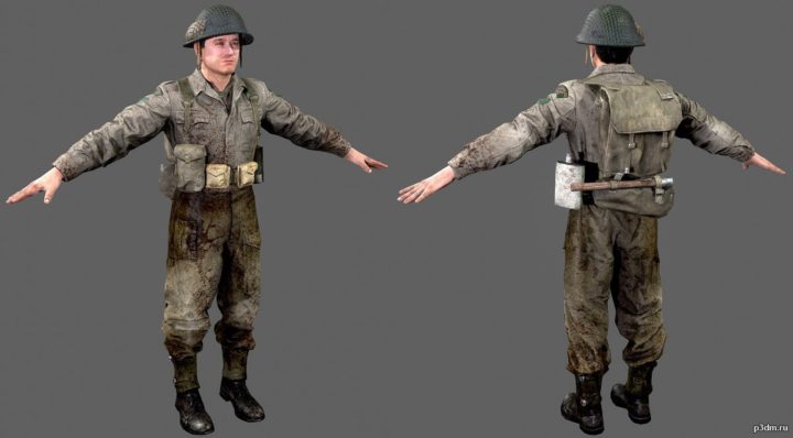 Canadian Soldiers 3D Model