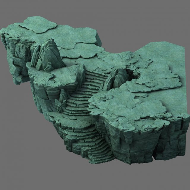 Field – terrain stone ladder 3D Model