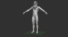Man with Beard 1 body added 3D model 3D Model