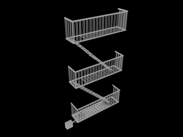 Fire escape Free 3D Model