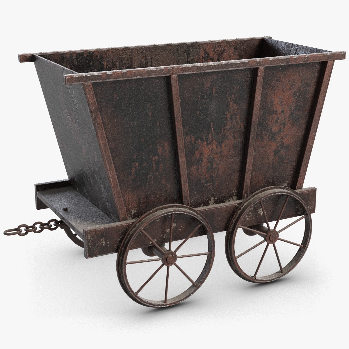 Mine Tub Trolley 2 Big 3D Model