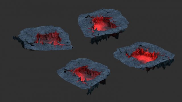 Magic territory – damaged surface 3D Model