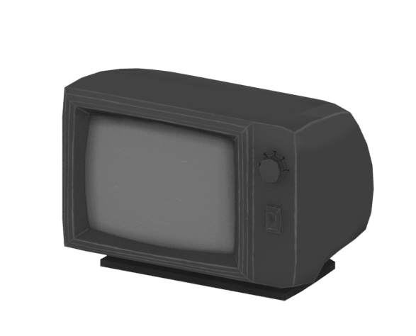 Old CRT tv low poly 3D Model