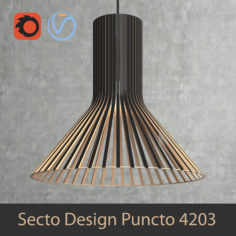 Scandinavian (finnish) Puncto 4203 pendant light by Secto Design interior lamp (Vray and Corona render) 3D Model