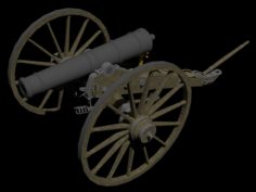 Civil War Cannon 3D model 3D Model