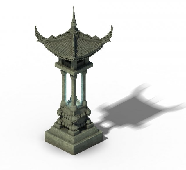 Architecture – Windland Prairie – Stone Lamp 02 3D Model