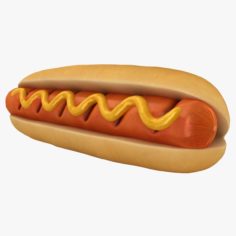 Grill Hot Dog with Sauce 3D Model