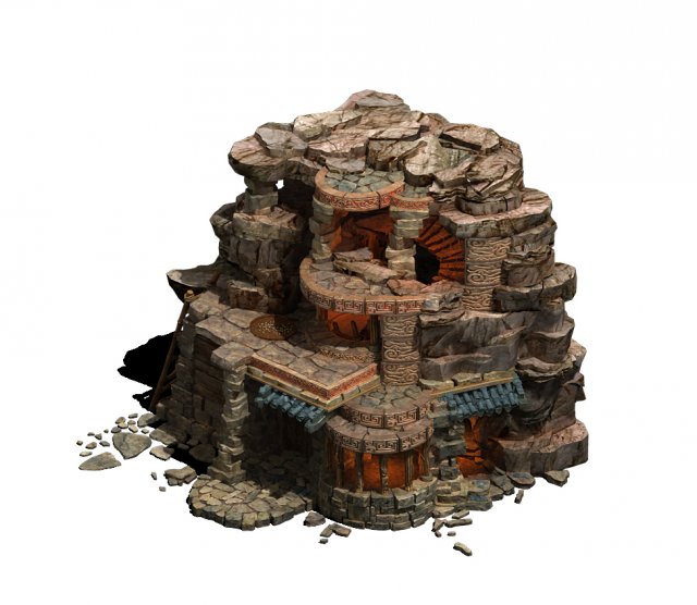 Desert – stone house 01 3D Model