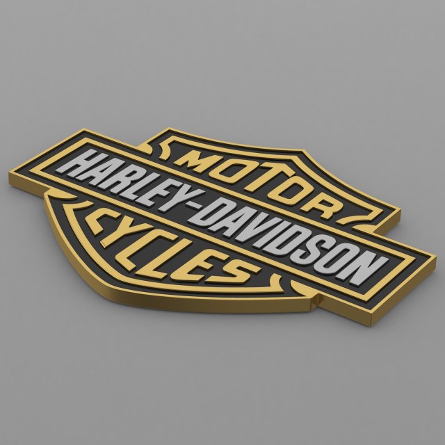 Harley davidson logo 3D Model