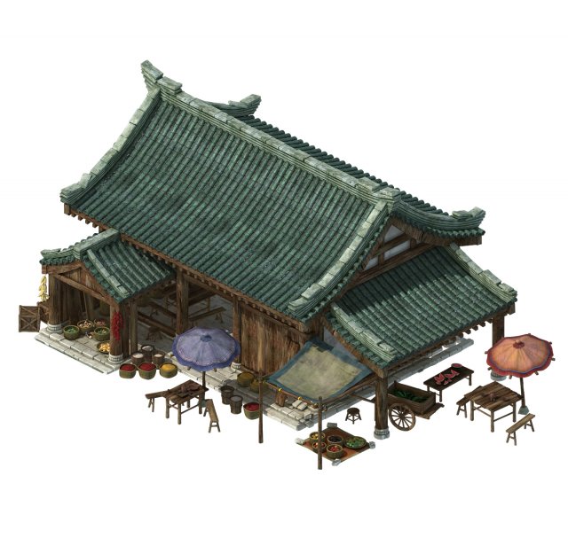 Huaihe River Building – Shop 03 3D Model