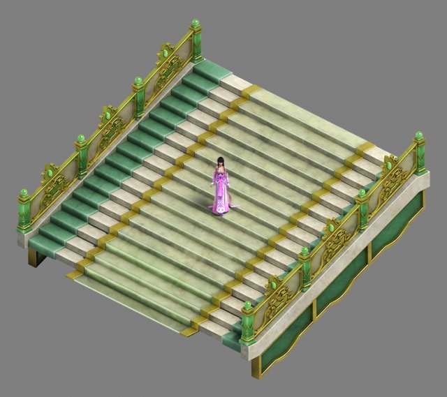 Palace – stairs 02 3D Model