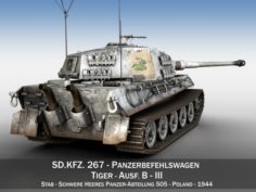 Panzerbefehlswagen Tiger – Ausf B – III 3D Model