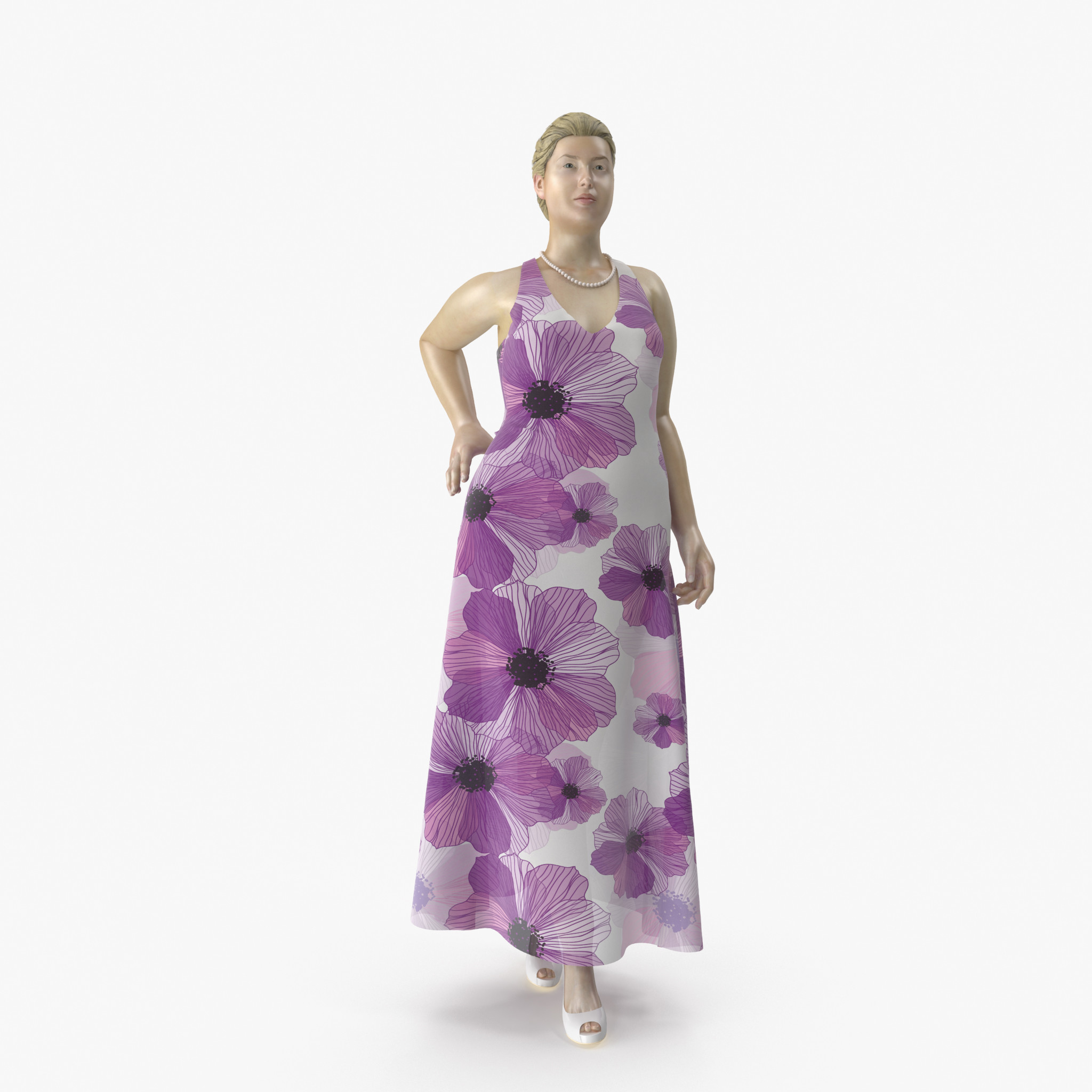 Plus Size Mannequin 01 Pose 06 3D model 3D Model
