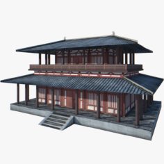3D Chinese Palace Low Poly 9 model 3D Model