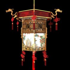 3D Chinese palace lantern model 3D Model