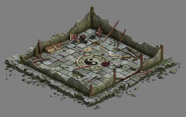 Building – house ruins 02 3D Model
