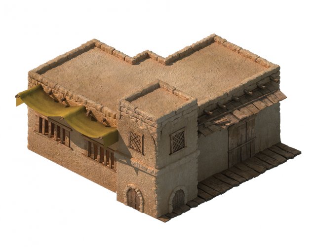 Desert Ancient Battlefield – House 04 3D Model