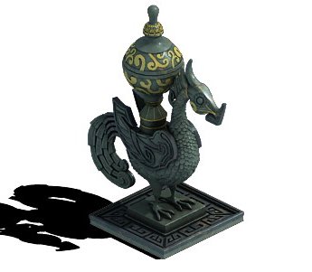 Bronze decoration – dragon statue 3D Model