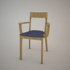 Armrest chair B-1320 3D model MODERN