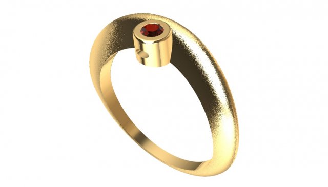 Ring with gem 3D Model