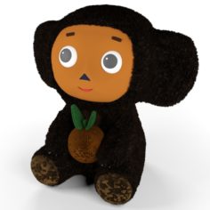 Cheburashka Toy (Fur) 3D Model