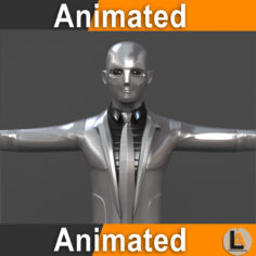 robotic businessman model 3D Model