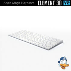 Apple Magic Keyboard for Element 3D 3D Model