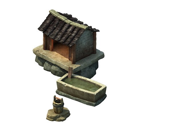 Game model – Small village wooden house 05 3D Model