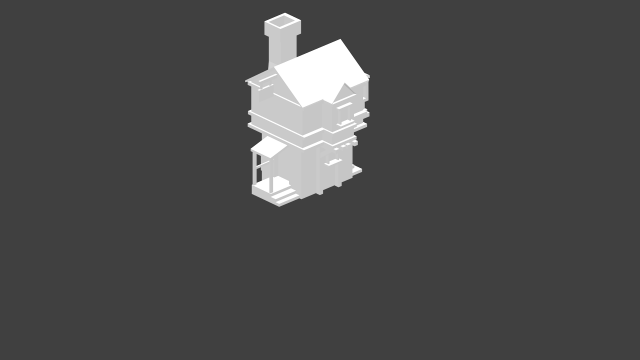 Low house for games rpg etc 3D Model