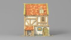 Cartoon house 2 3D Model
